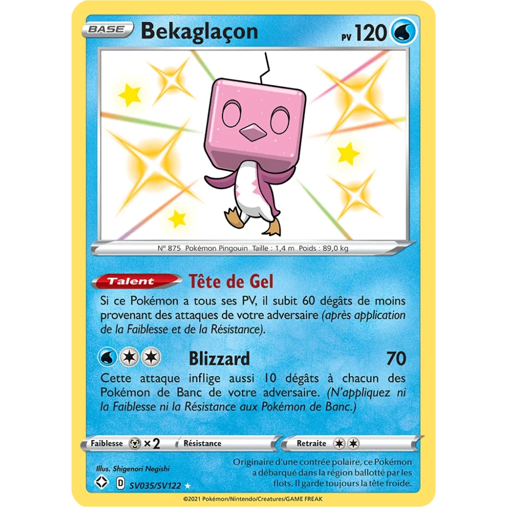 Bekaglaçon SV035/SV122 : Joyau Chromatique rare de l'extension Pokémon Destinées Radieuses