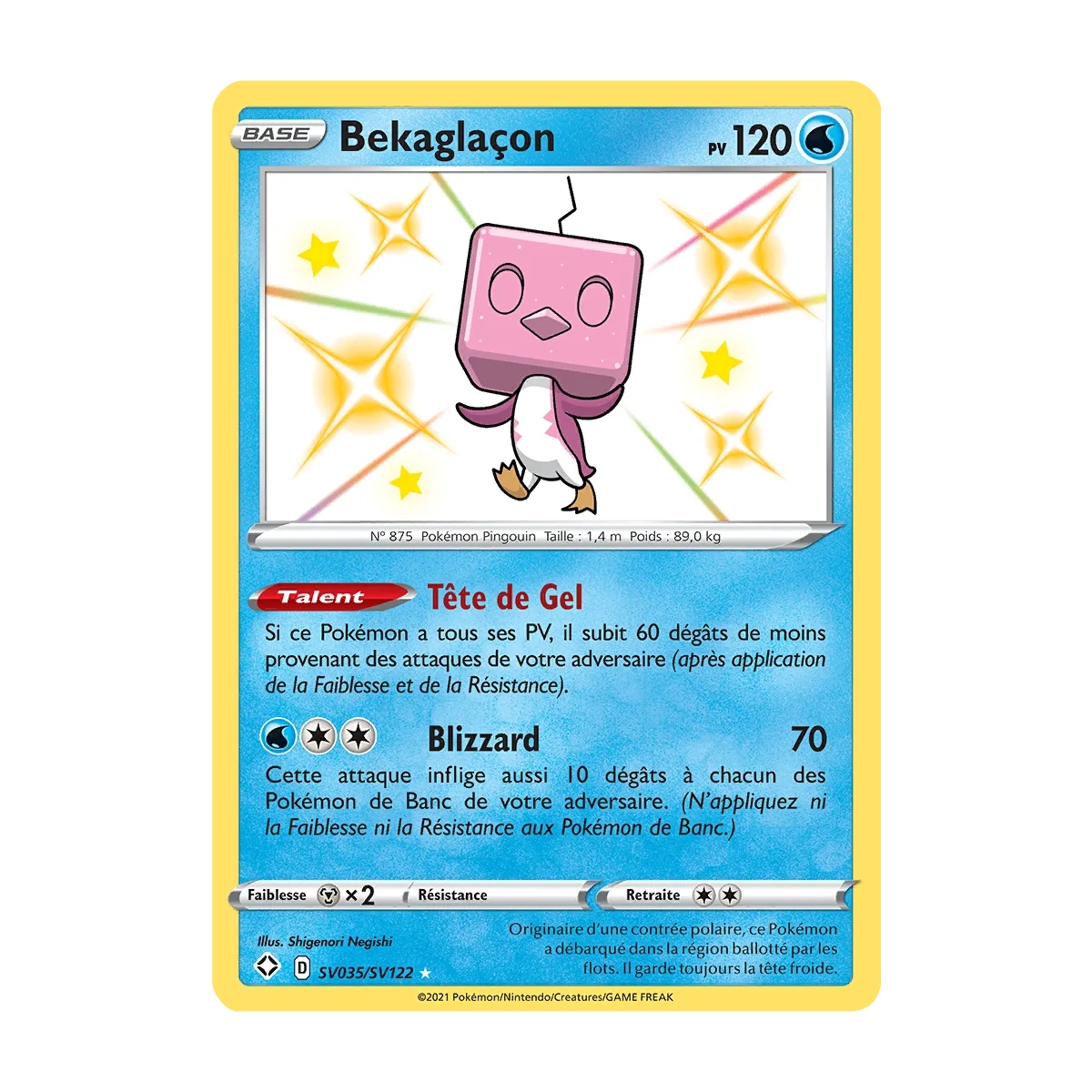 Bekaglaçon SV035/SV122 : Joyau Chromatique rare de l'extension Pokémon Destinées Radieuses