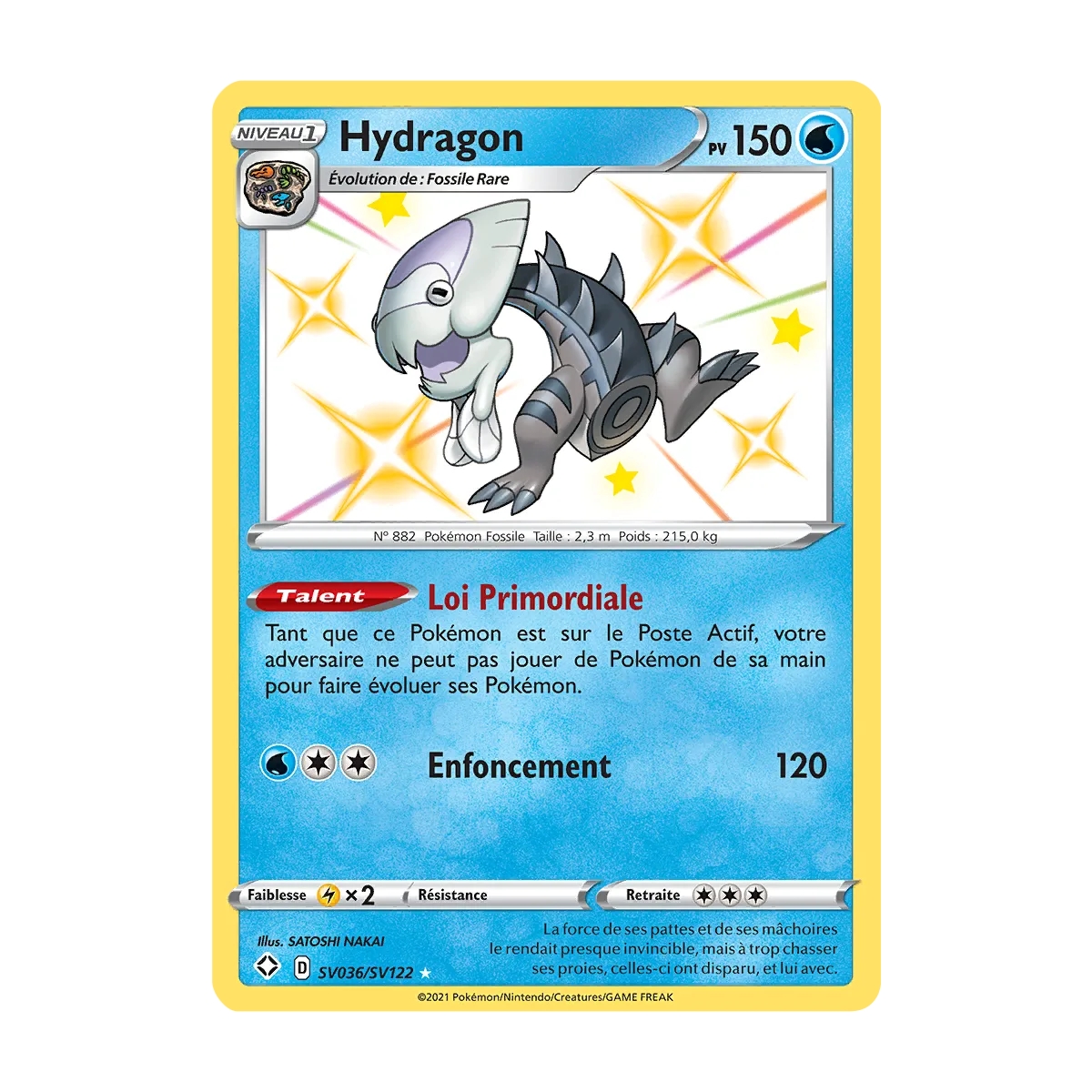 Carte Hydragon - Chromatique rare de Pokémon Destinées Radieuses SV036/SV122