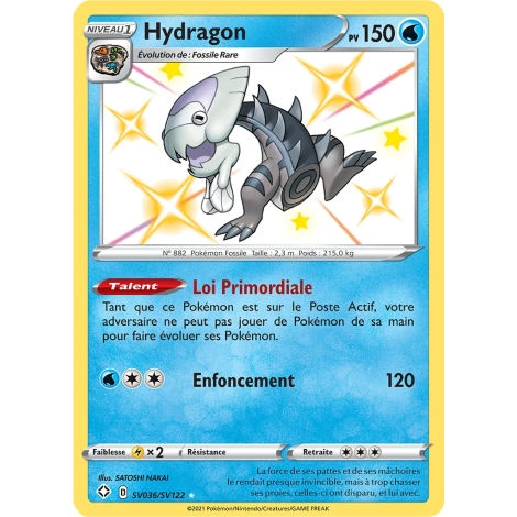 Carte Hydragon - Chromatique rare de Pokémon Destinées Radieuses SV036/SV122