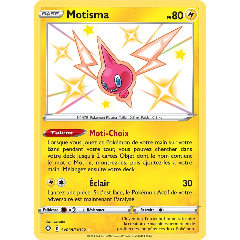 Motisma SV038/SV122 : Joyau Chromatique rare de l'extension Pokémon Destinées Radieuses