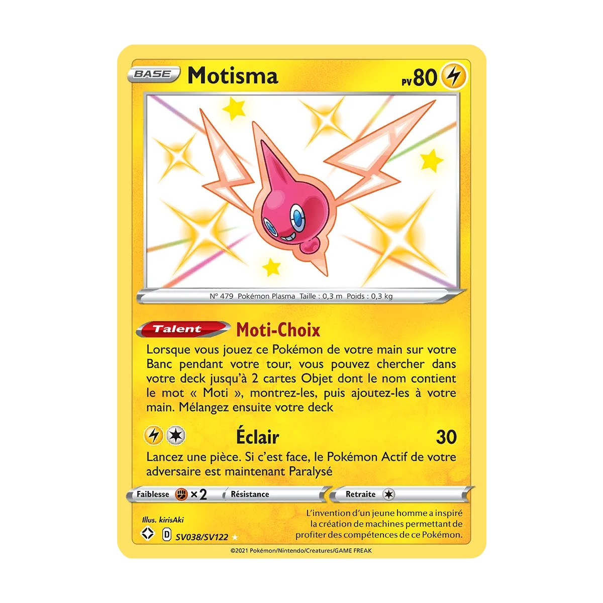 Motisma SV038/SV122 : Joyau Chromatique rare de l'extension Pokémon Destinées Radieuses