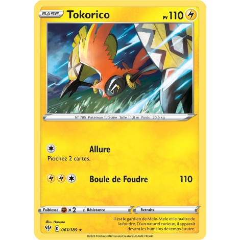 Tokorico Holographique Épée et Bouclier Ténèbres Embrasées 061/189