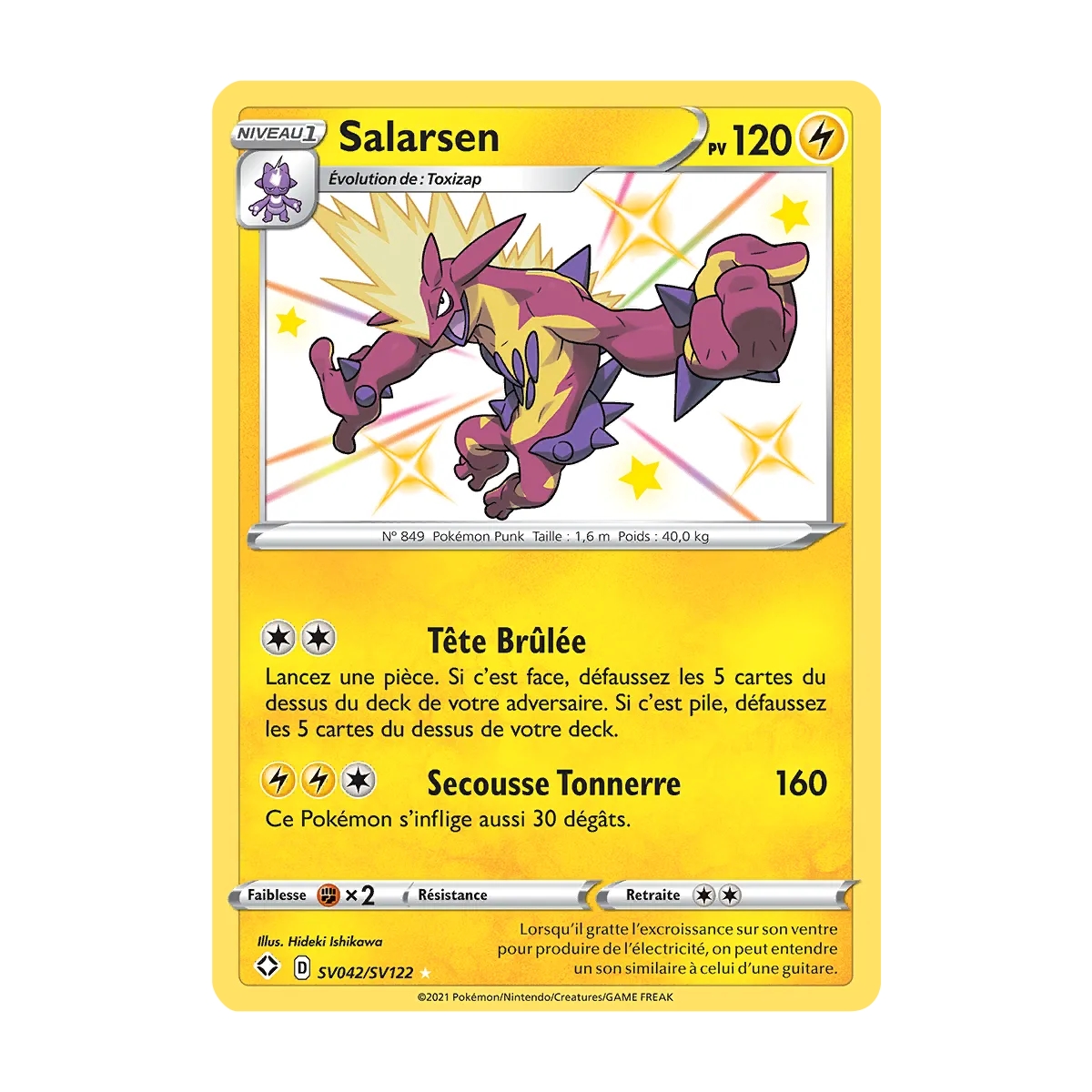 Salarsen SV042/SV122 : Joyau Chromatique rare de l'extension Pokémon Destinées Radieuses