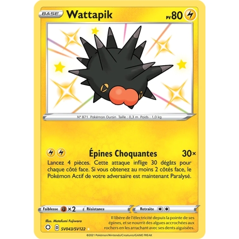 Wattapik SV043/SV122 : Joyau Chromatique rare de l'extension Pokémon Destinées Radieuses