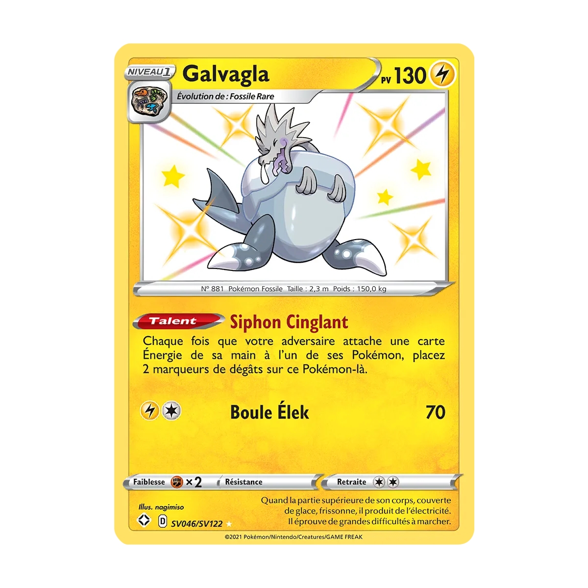 Galvagla SV046/SV122 : Joyau Chromatique rare de l'extension Pokémon Destinées Radieuses