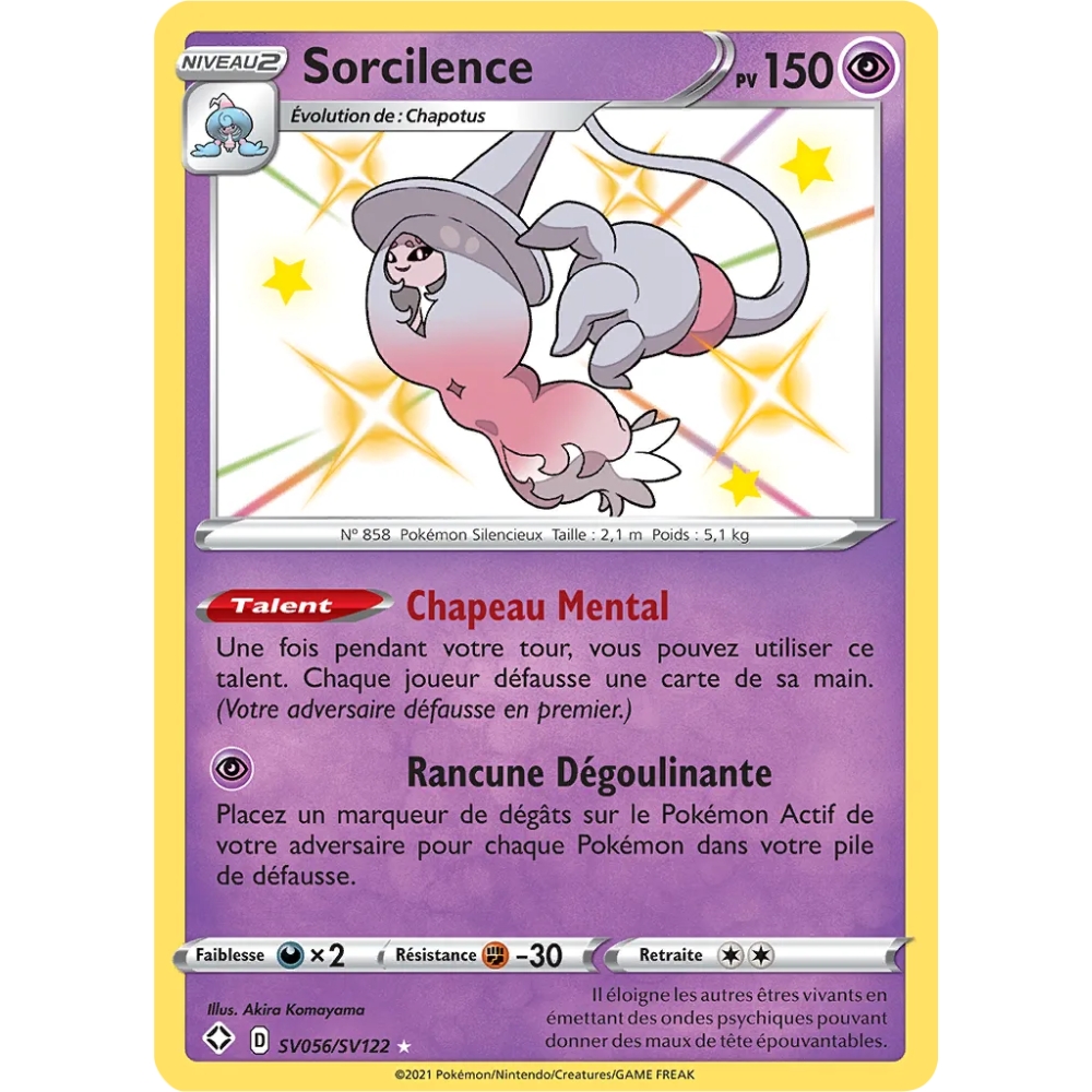 Sorcilence SV056/SV122 : Joyau Chromatique rare de l'extension Pokémon Destinées Radieuses