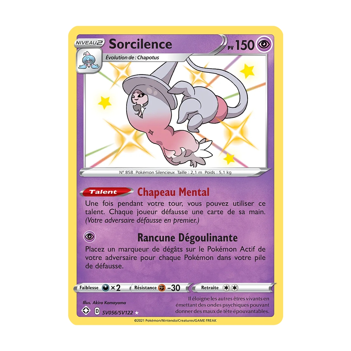 Sorcilence SV056/SV122 : Joyau Chromatique rare de l'extension Pokémon Destinées Radieuses