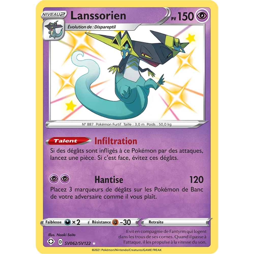 Lanssorien SV062/SV122 : Joyau Chromatique rare de l'extension Pokémon Destinées Radieuses