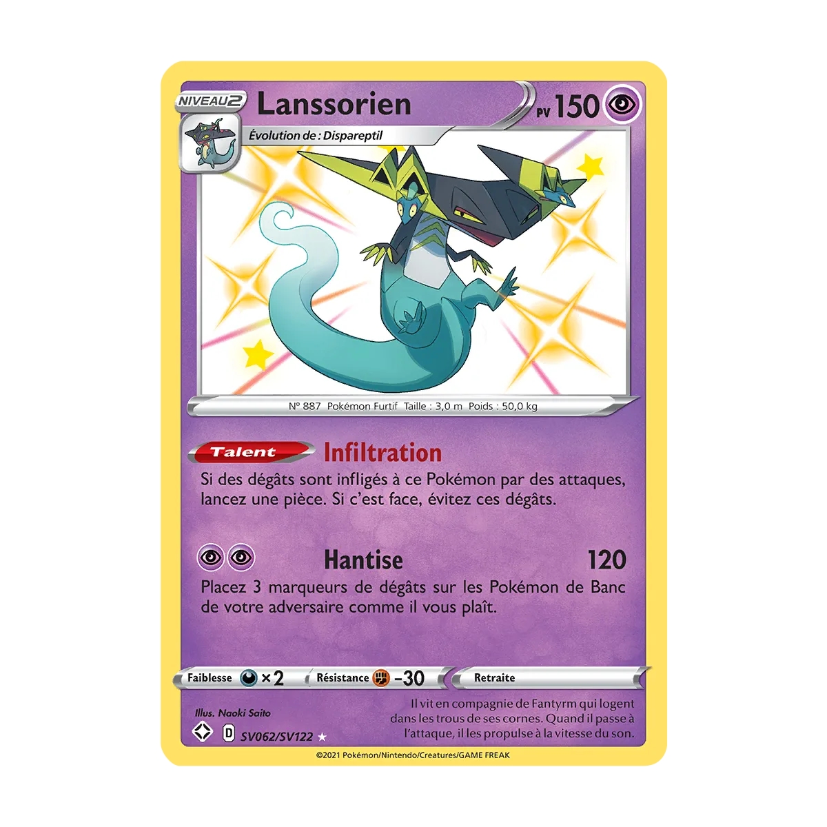 Lanssorien SV062/SV122 : Joyau Chromatique rare de l'extension Pokémon Destinées Radieuses