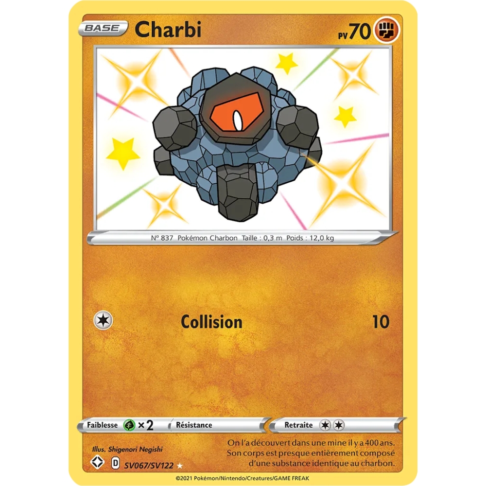 Carte Charbi - Chromatique rare de Pokémon Destinées Radieuses SV067/SV122