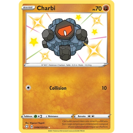 Carte Charbi - Chromatique rare de Pokémon Destinées Radieuses SV067/SV122