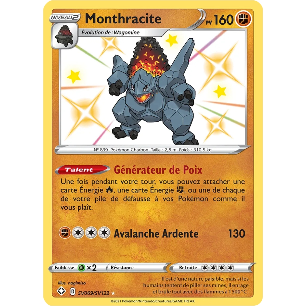 Découvrez Monthracite, carte Chromatique rare de la série Destinées Radieuses