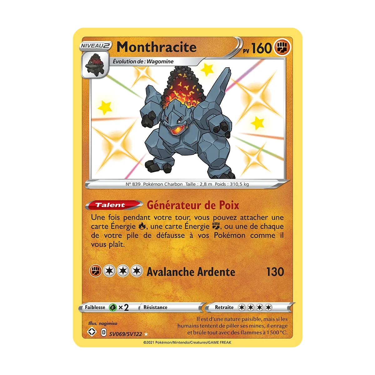 Découvrez Monthracite, carte Chromatique rare de la série Destinées Radieuses