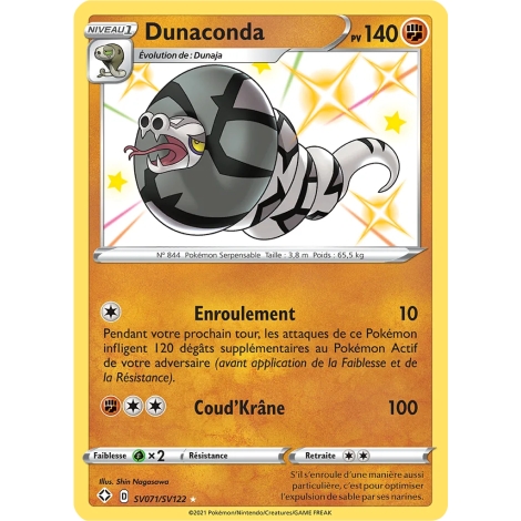 Dunaconda SV071/SV122 : Joyau Chromatique rare de l'extension Pokémon Destinées Radieuses