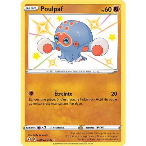 Poulpaf SV072/SV122 : Joyau Chromatique rare de l'extension Pokémon Destinées Radieuses