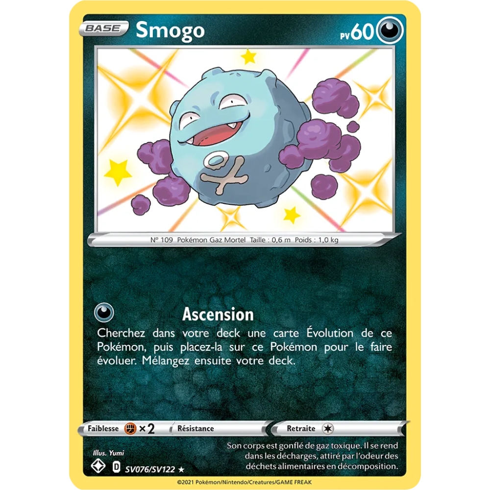 Smogo SV076/SV122 : Joyau Chromatique rare de l'extension Pokémon Destinées Radieuses