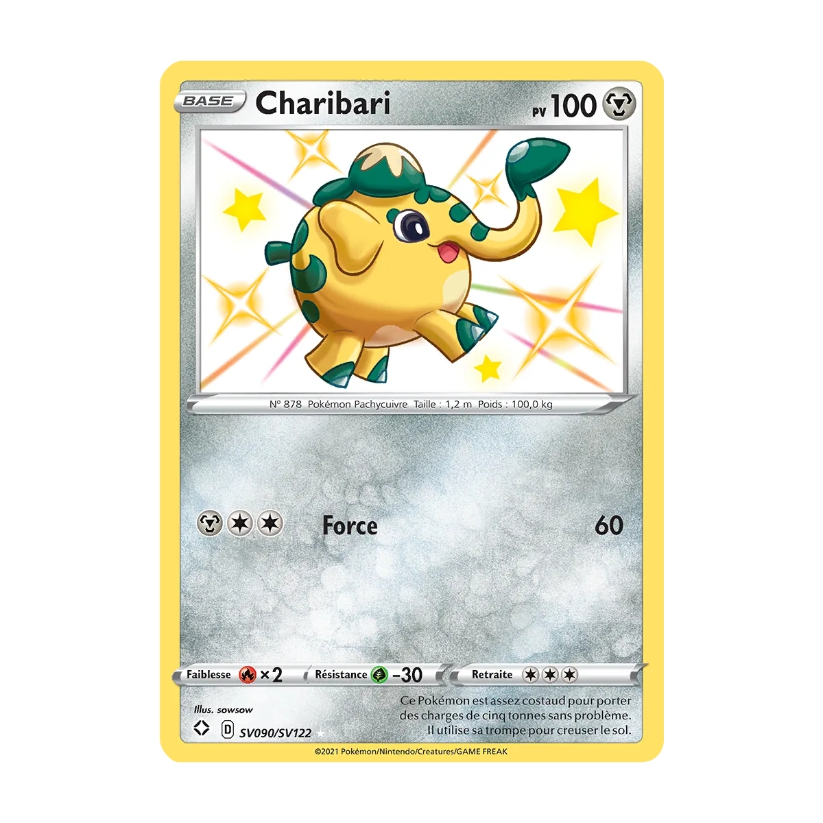 Charibari SV090/SV122 : Joyau Chromatique rare de l'extension Pokémon Destinées Radieuses