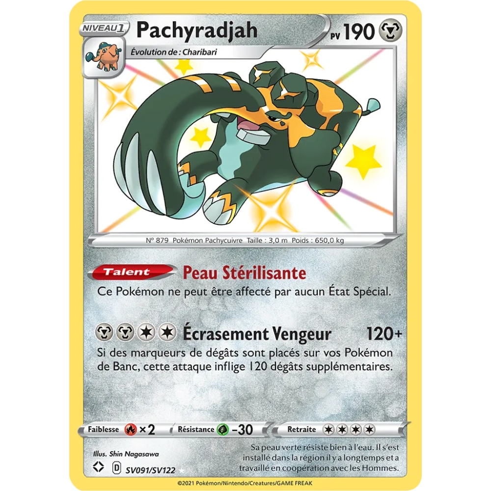 Pachyradjah SV091/SV122 : Joyau Chromatique rare de l'extension Pokémon Destinées Radieuses