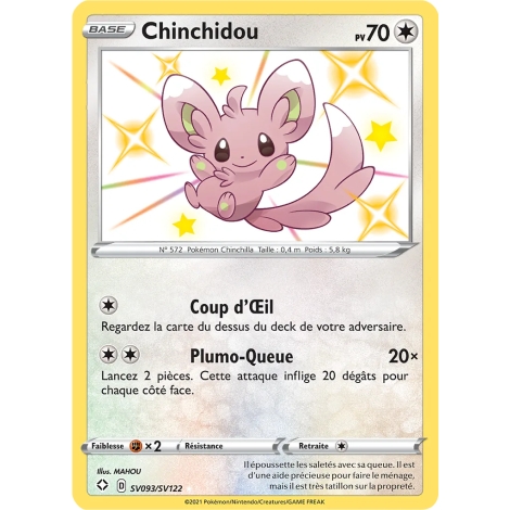 Chinchidou SV093/SV122 : Joyau Chromatique rare de l'extension Pokémon Destinées Radieuses