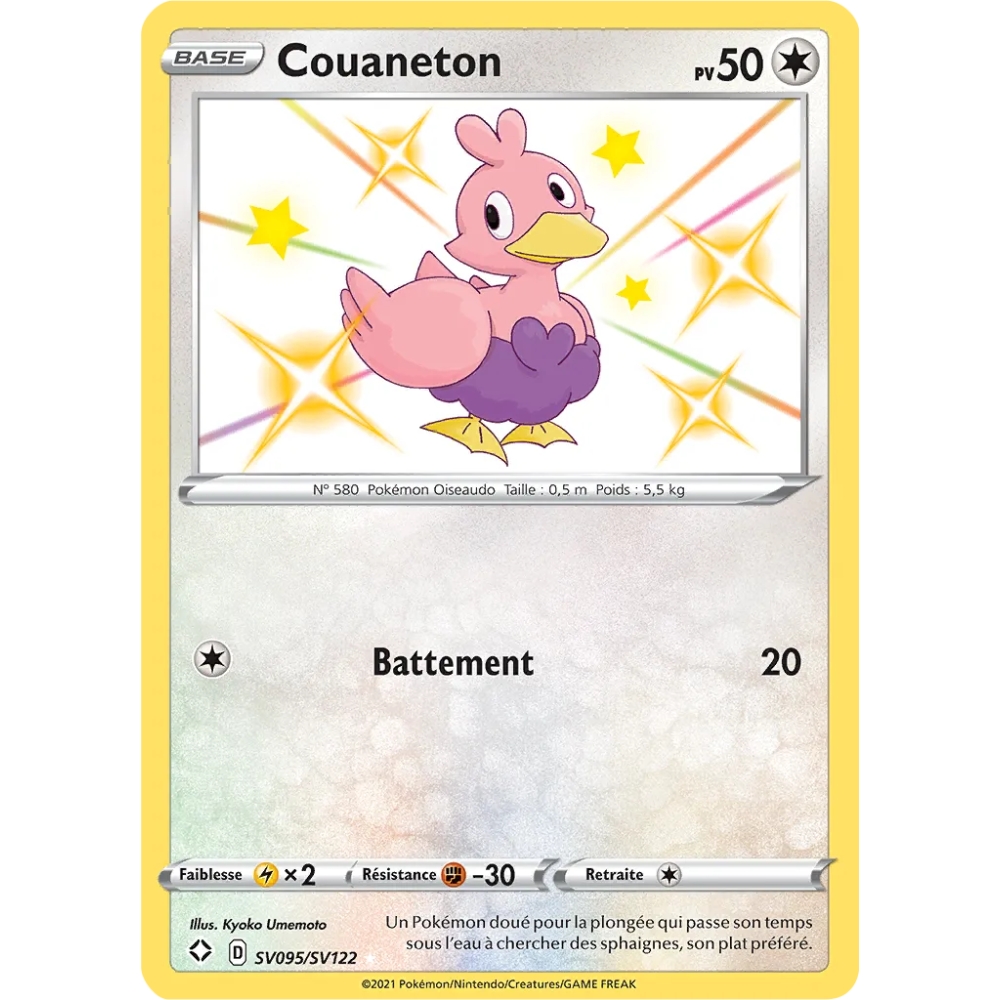 Carte Couaneton - Chromatique rare de Pokémon Destinées Radieuses SV095/SV122