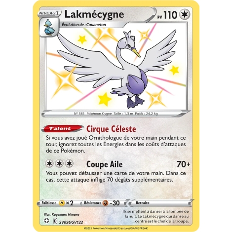 Carte Lakmécygne - Chromatique rare de Pokémon Destinées Radieuses SV096/SV122