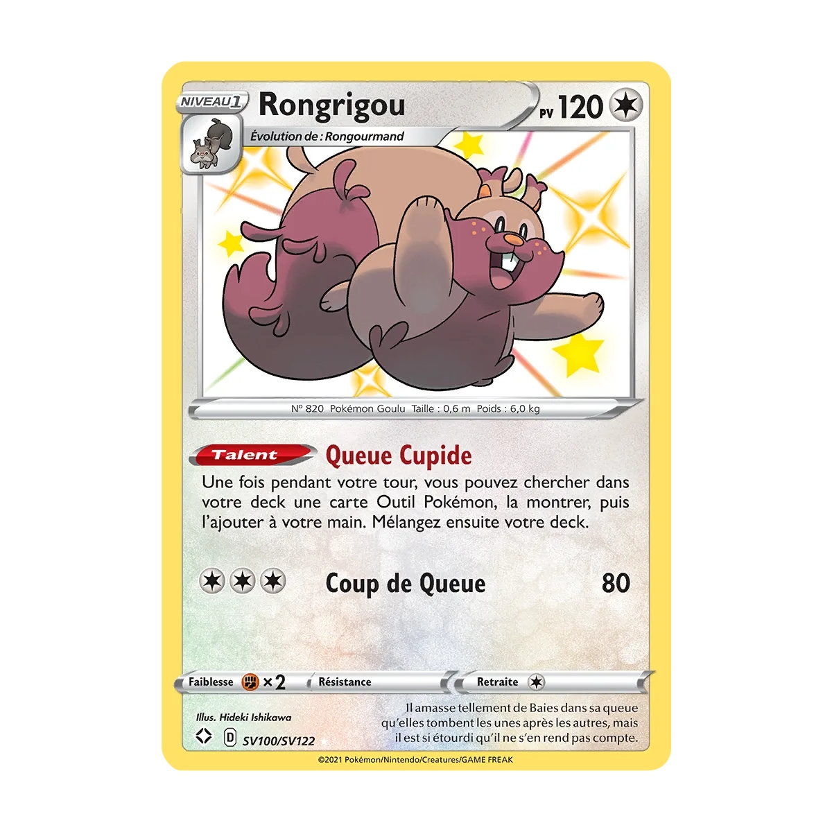 Rongrigou SV100/SV122 : Joyau Chromatique rare de l'extension Pokémon Destinées Radieuses