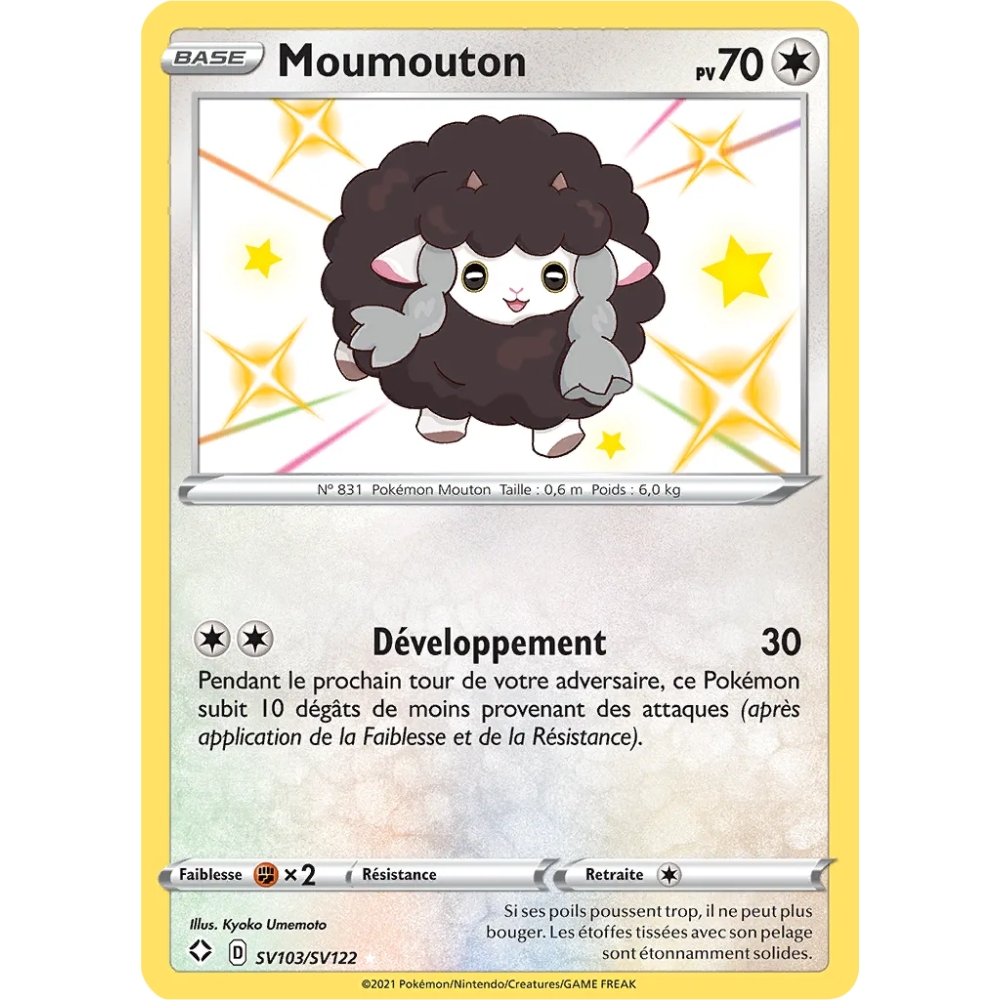 Carte Moumouton - Chromatique rare de Pokémon Destinées Radieuses SV103/SV122