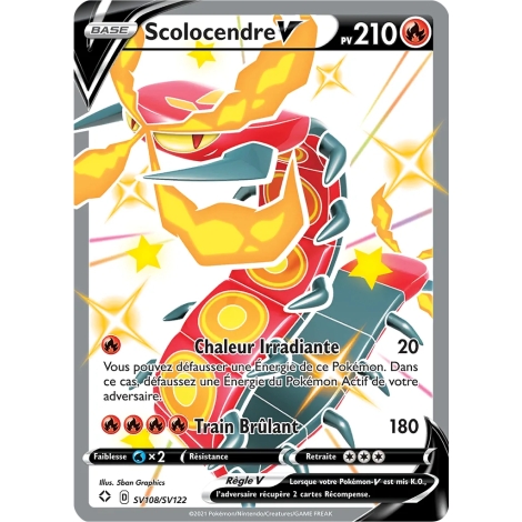 Scolocendre SV108/SV122 : Joyau Chromatique rare V de l'extension Pokémon Destinées Radieuses