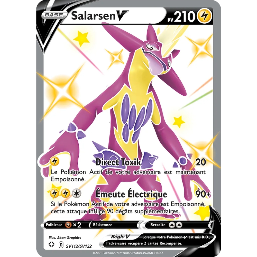 Carte Salarsen - Chromatique rare V de Pokémon Destinées Radieuses SV112/SV122