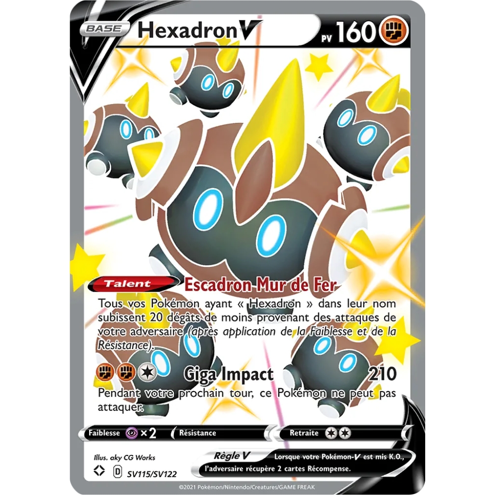 Carte Hexadron - Chromatique rare V de Pokémon Destinées Radieuses SV115/SV122