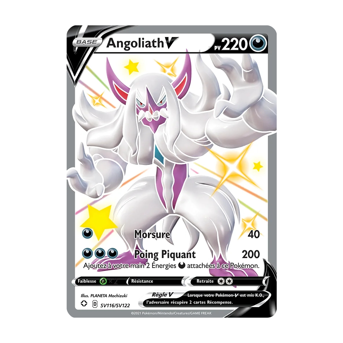 Angoliath SV116/SV122 : Joyau Chromatique rare V de l'extension Pokémon Destinées Radieuses