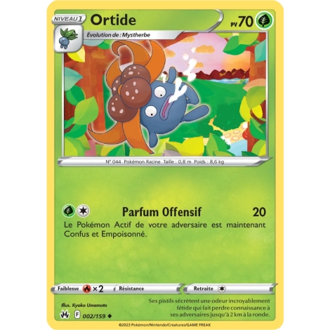 Carte Ortide - Peu commune (Brillante) de Pokémon Zénith Suprême 002/159