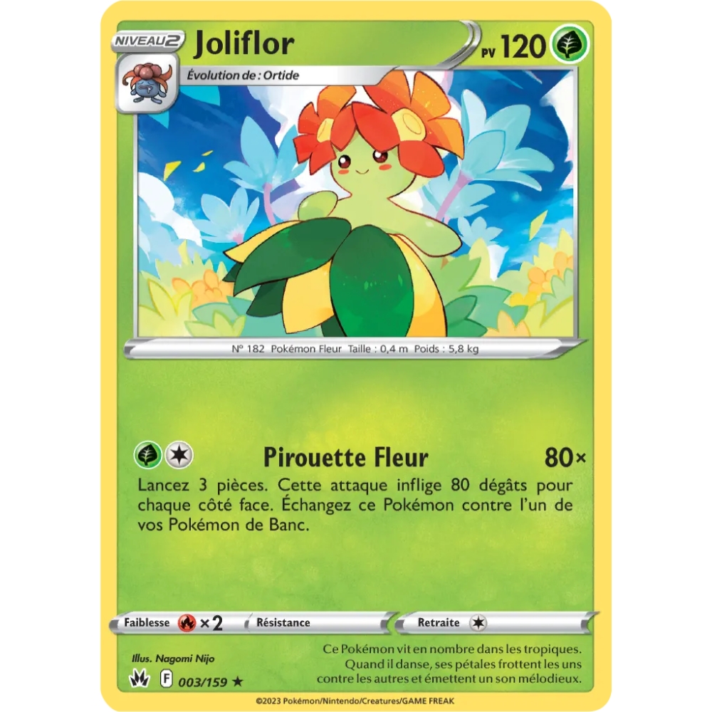 Carte Joliflor - Rare (Brillante) de Pokémon Zénith Suprême 003/159