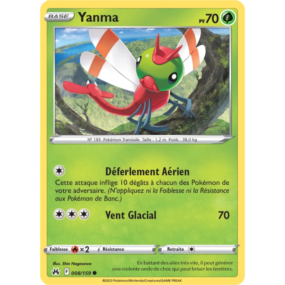 Yanma 008/159 : Joyau Commune (Brillante) de l'extension Pokémon Zénith Suprême