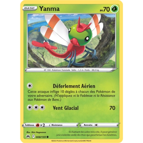 Yanma 008/159 : Joyau Commune (Brillante) de l'extension Pokémon Zénith Suprême