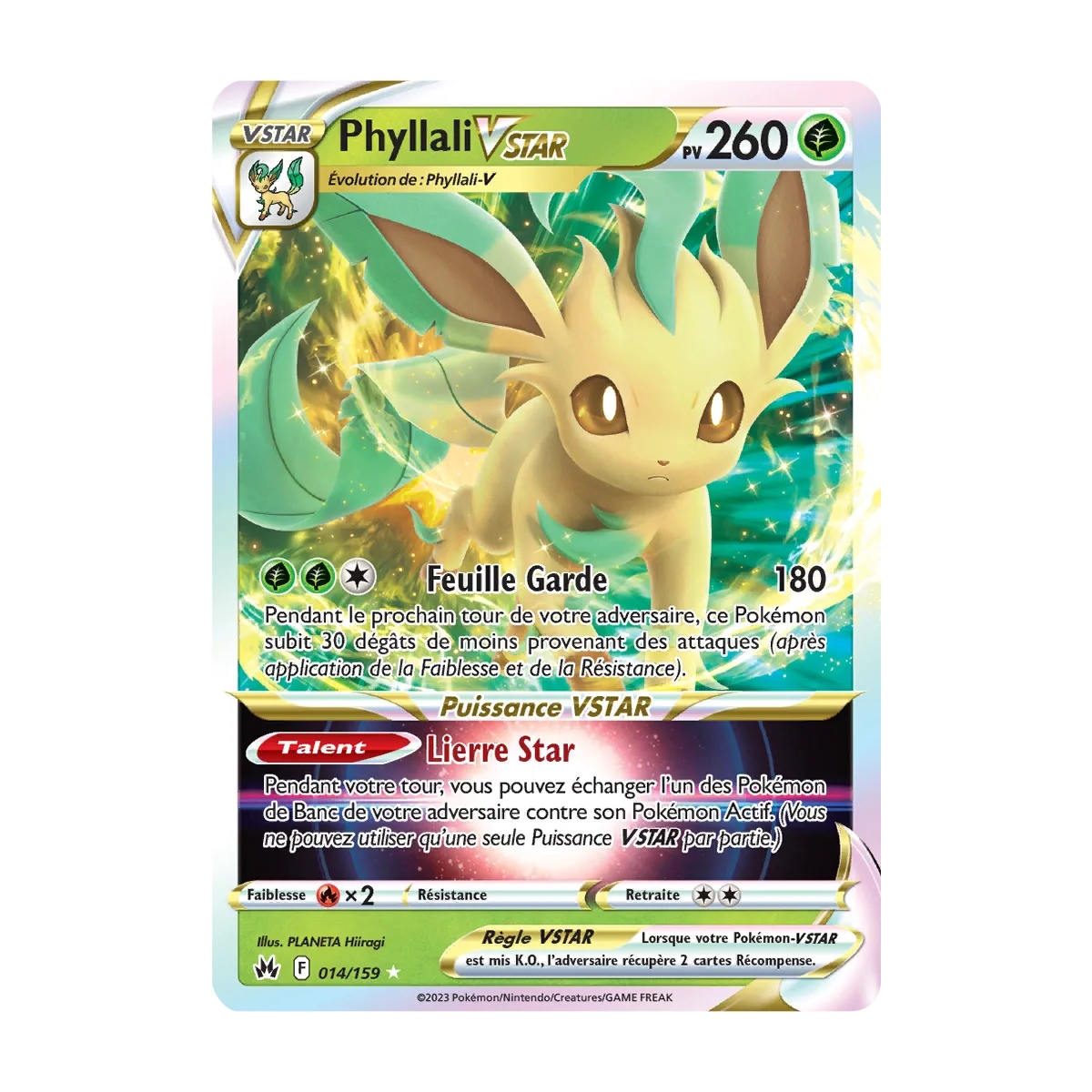 Phyllali 014/159 : Joyau Holographique rare STAR de l'extension Pokémon Zénith Suprême