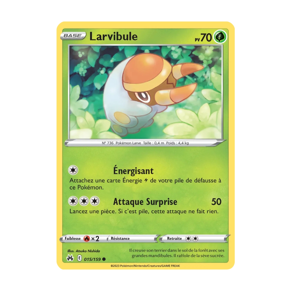 Larvibule 015/159 : Joyau Commune (Brillante) de l'extension Pokémon Zénith Suprême