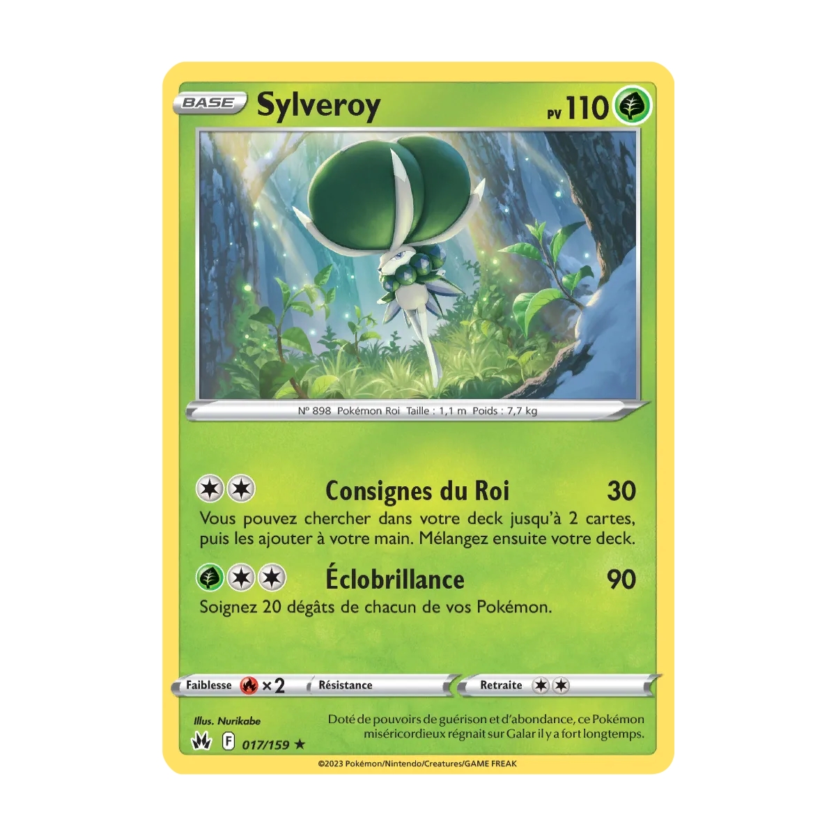 Carte Sylveroy - Holographique rare de Pokémon Zénith Suprême 017/159