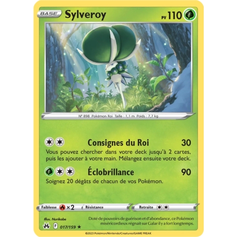 Carte Sylveroy - Holographique rare de Pokémon Zénith Suprême 017/159