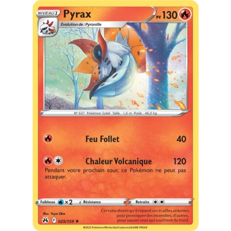 Pyrax 025/159 : Joyau Rare (Brillante) de l'extension Pokémon Zénith Suprême