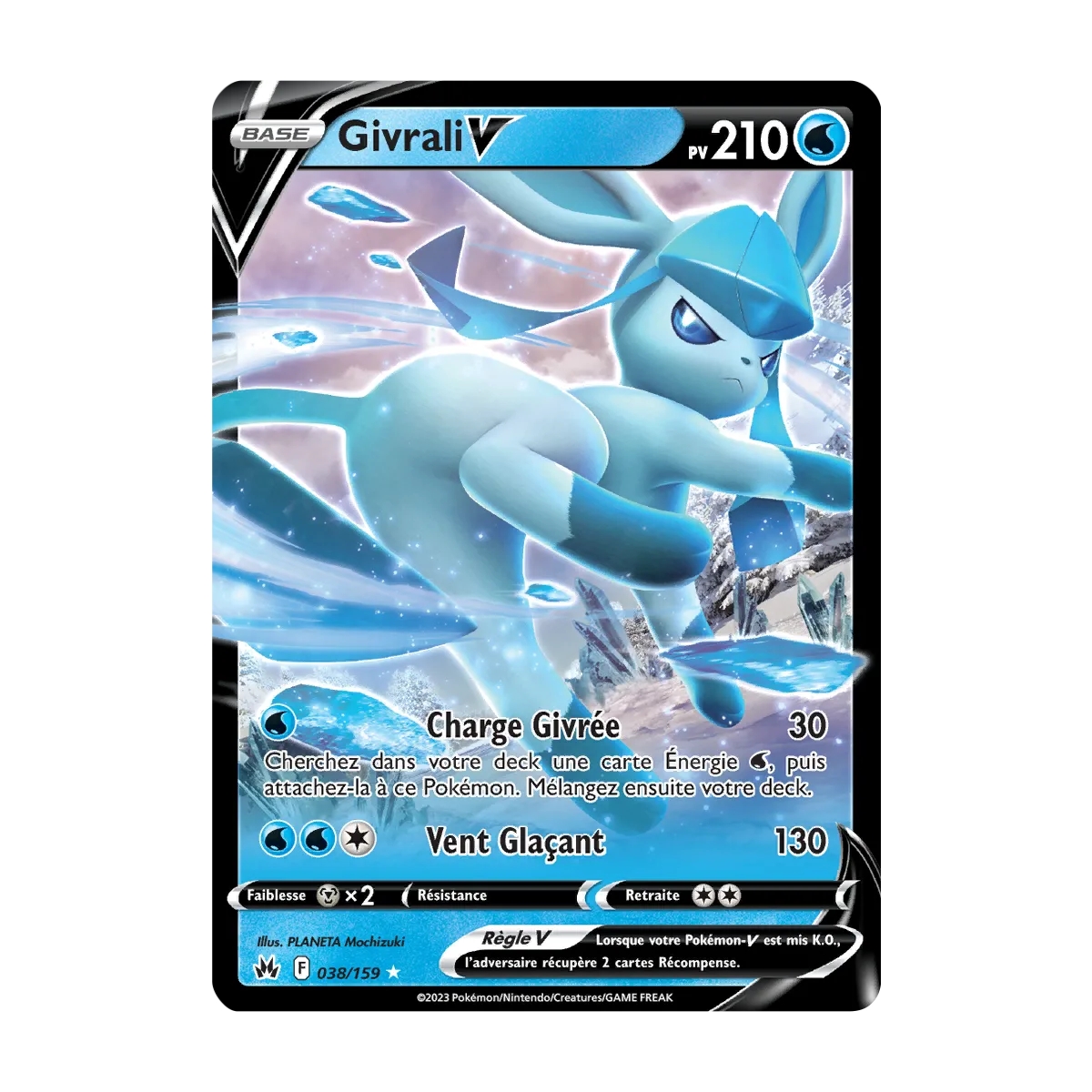 Givrali 038/159 : Joyau Holographique rare V de l'extension Pokémon Zénith Suprême