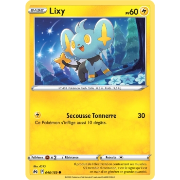 Carte Lixy - Commune (Brillante) de Pokémon Zénith Suprême 040/159