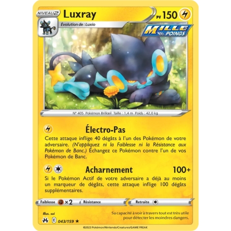 Carte Luxray - Rare (Brillante) de Pokémon Zénith Suprême 043/159