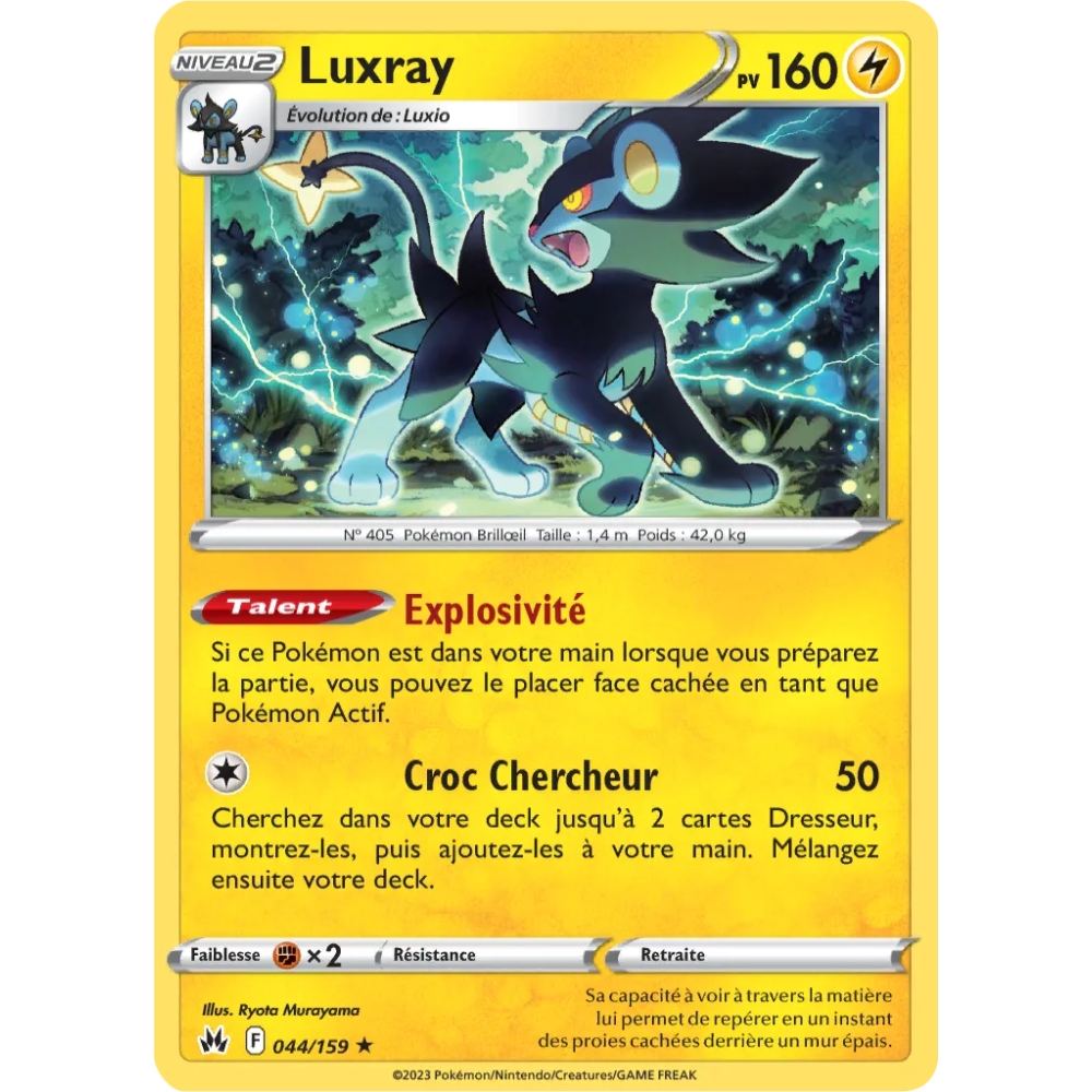 Carte Luxray - Rare (Brillante) de Pokémon Zénith Suprême 044/159