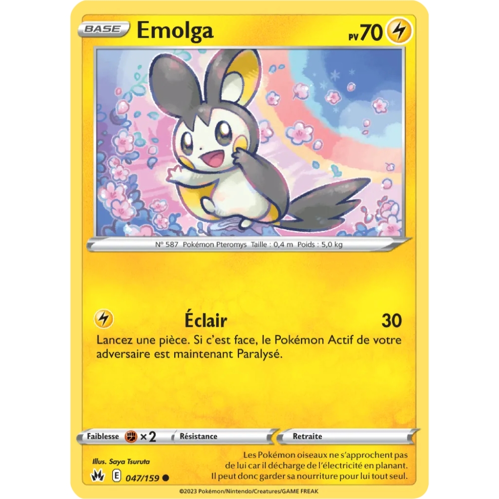 Emolga 047/159 : Joyau Commune (Brillante) de l'extension Pokémon Zénith Suprême