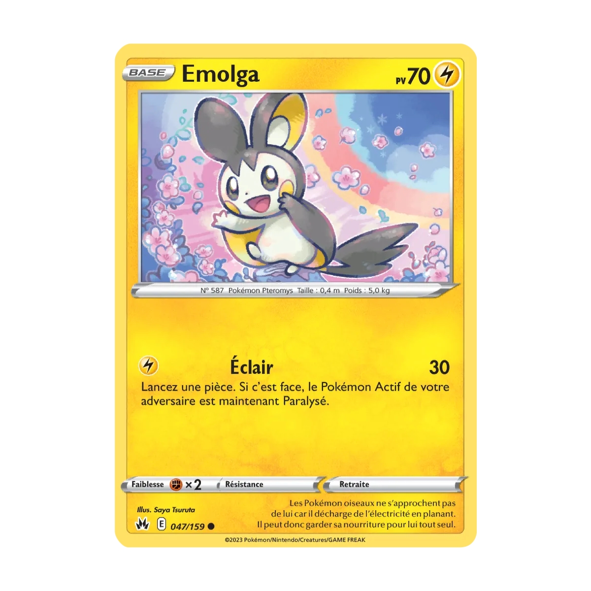 Emolga 047/159 : Joyau Commune (Brillante) de l'extension Pokémon Zénith Suprême