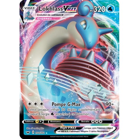 Lokhlass 050/202 : Joyau Holographique rare VMAX de l'extension Pokémon Épée et Bouclier