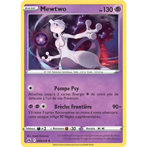 Découvrez Mewtwo, carte Holographique rare de la série Zénith Suprême