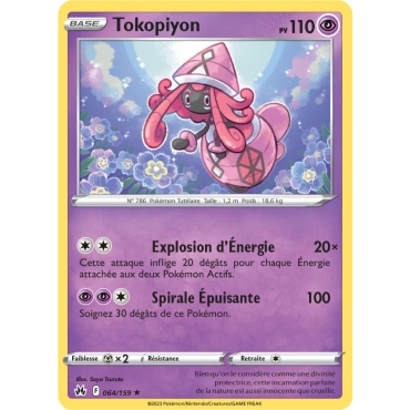 Tokopiyon, carte Holographique rare de la série Zénith Suprême